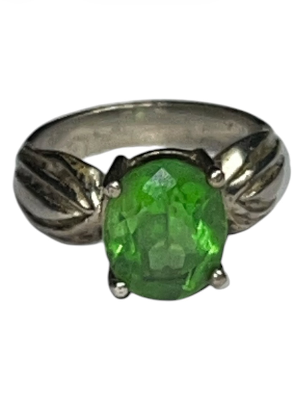 Mt St Helens Volcano Helenite Badavici Sterling Silver Ring HSN Size 5